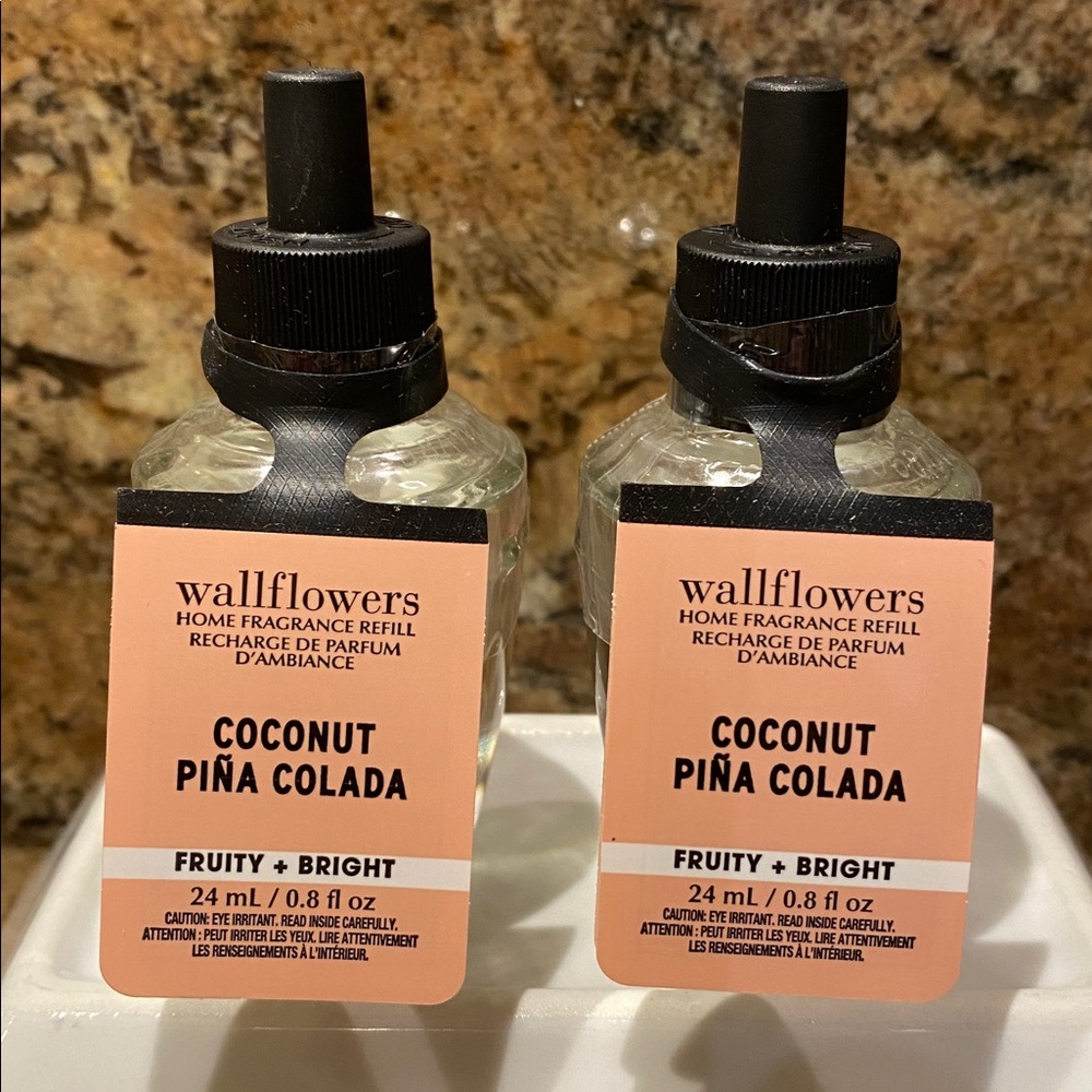 “COCONUT PIÑA COLADA” B&BW (2)-Wallflowers Home Fragrance Refills, 0.8 fl oz NWT